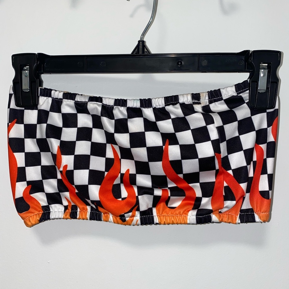 racecar strapless top